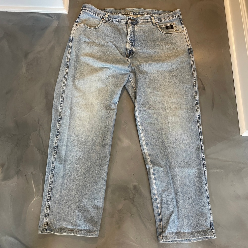 VTG 2003 Harley-Davidson Mens Relaxed Fit Light Wash Denim Jeans 42x32 Blue